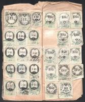 Osztrák okmánybélyegek régi füzetben