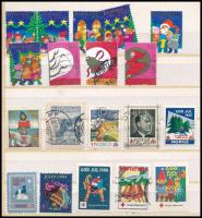 1921-2003 Dán és norvég, főleg karácsonyi témájú levélzáró bélyeg, összesen 62 db, kétoldalas közepe...