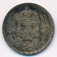 1915KB 1K Ag "Ferenc József" T:AU,XF erős patina 
Adamo K5.1