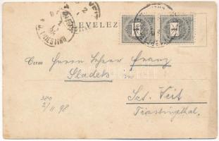 1898 (Vorläufer) Szászsebes, Mühlbach, Sebesul Sasesc, Sebes; Kleiner Marktplatz / Kis piac tér. Jos...