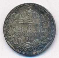 1915KB 1K Ag "Ferenc József" T:AU erős patina 
Adamo K5.1