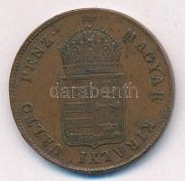 1848. 1kr Cu T:AU,XF patina, ph 
Adamo B1