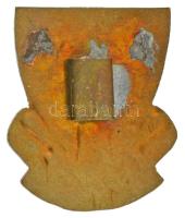 DN "Serviam (Szolgálni fogok)" zománcozott bronz sapkajelvény, iskolajelvény? "Szolgá...