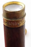 Merz Utzschneider und Fraunhofer München antik távcső, cca 1860-1880, fa betéttel, jó állapotban, bő...