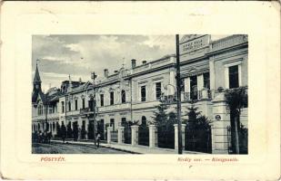 1912 Pöstyén, Piestany; Király sor és Király Villa. W.L. Bp. 053. Schultz Paula kiadása / Königszeile / street, villa (EK)