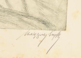 Olvashatatlan jelzéssel: 4 db életkép, rézkarc, papír, részben foltos, 15x21 és 23x18 cm körüli mére...