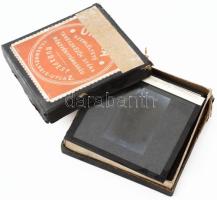 cca 1900-1920 Népviseletek, tájképek, 7 db üvegdia, "Uránia Szemléltető Taneszközök Gyára"...