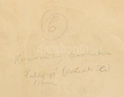 Komoróczy jelzéssel: Palágyi a Nemzeti SC labdarúgója. Vegyes technika, papír. Üvegezett keretben sz...