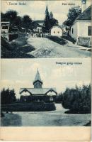 1911 Tarcsafürdő, Bad Tatzmannsdorf; Falu részlet, Hidegvízgyógyintézet. Hönigmann Jakab kiadása, Br...