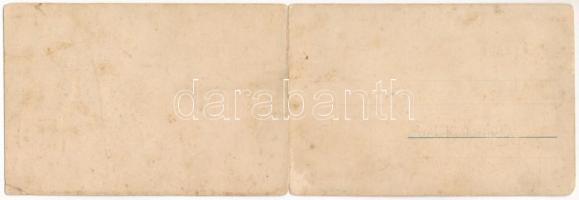 Székelyudvarhely, Odorheiu Secuiesc; Manheim József kiadása - 2-részes kinyitható panorámalap / 2-ti...