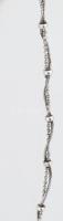 Ezüst (Ag) 2 szálas csavart, golyós nyaklánc, jelzett, h: 46,5 cm, nettó: 6,9 g