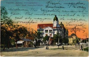 1922 Temesvár, Timisoara; Belváros, Ferenc József út / Innere Stadt, Franz-Josef-Straße / street view (EK)