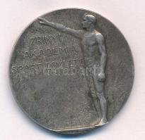 1929. "Zrínyi Akadémia Sport Egylete" ezüstözött bronz díjérem, hátoldalon "100m gyorsúszás I. 200m gyorsúszás I." gravírozással (40mm) T:XF