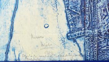 Sziráki Endre (1944-?): Harcos. Vegyes technika, papír, jelezve balra lent, Sziráki Endre autográf a...