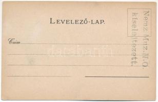 Pécs, Baranya vármegye címere és magyar zászló. Athenaeum R.T. kőnyomása. Art Nouveau, floral, litho...