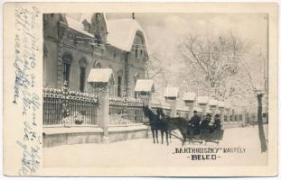 Beled, Barthodeiszky kastély, lovasszán télen. photo (EK)