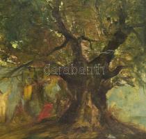 Hermann Lipót (1884-1972): Fürdőző aktok. Olaj, falemez. Jelezve balra lent. Kissé sérült. Dekoratív...