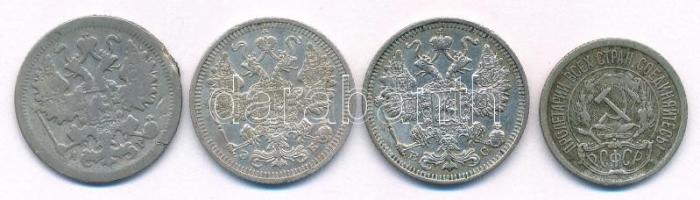 Orosz Birodalom 1905-1913. 15k Ag (3xklf) + 1923. 10k Ag T:XF-F ph.
Russian Empire 1905-1913. 15 Ko...