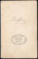 cca 1870 Deák Ferenc (1803-1876) portréja, keményhátú fotó, Simonyi Fényirdájából, 10,5×6,5 cm