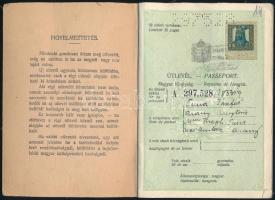 1932 Bp., Magyar Királyság által kiállított fényképes útlevél / Hungarian passport