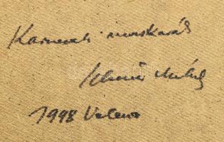 Schéner Mihály (1923-2009): Karneváli maskarák. Olaj, farost, jelezve jobbra lent. Hátoldalán Schéne...