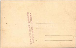 Balatonboglár, gőzhajó. Libschütz József photo (szakadás / tear)