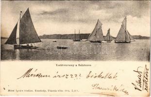 Balaton, Yachtverseny a Balatonon. Mérei Ignác kiadása (EK)