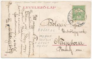 1910 Fogaras, Fagaras; Mercur szálloda, étterem és kávéház, piac, Radu C., Wilhelmine G., Heinrich S...