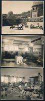 cca 1920-1930 Budapest, a Gellért Gyógyfürdő belső terei, 9 db fotó, 8,5×10,5 cm