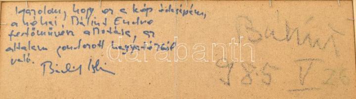 Bálint Endre (1914-1986): Cím nélkül VIII. Montázs, farost, hátoldalán jelzett és datált (Bálint 985...