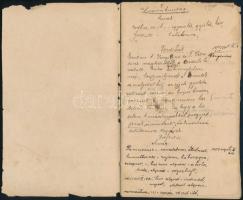 1902 Latin fordítások Liviusból, írja: Szintén György, kézzel írt füzet, kb. 40 beírt oldal, ceruzás...