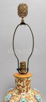 cca 1885 Nesselsdorfer Thonwarenfabrik Adolf Raschka, Moravia, Majolika lámpa. Az arab stílust követ...