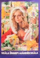 cca 1985 ,,Skála ünnepi ajándékskála reklámplakát, feltekerve, lapszéli gyűrődésekkel, 85x60 cm