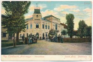 1906 Turdossin, Tvrdosín (Árva megye); Városháza. Feitzinger Ede 1905. Aut. N. 874. / Stadthaus / town hall (EK)