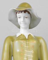 Hollóházi Kutyásnő. Terv.: Némethné Szontágh Éva. Jelzett, kézzel festett, hibátlan, m: 40 cm