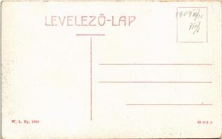 1909 Trencsén, Trencín; vasúti híd, vár. W.L. Bp. 5769. / railway bridge, castle