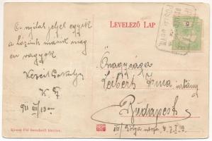 1911 Málnapatak, Málinec; Fő utca. Káresz Pál kiadása / main street (r)