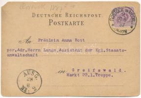 1887 (Vorläufer !!!) Rostock v. d. Fähre. Verlag v. Friedr. Andorff Hamburg (tears)