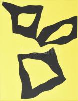 Hans (Jean) Arp (1886-1966): Absztrakt kompozíció (cím nélkül). Szitanyomat, papír, jelzés nélkül, G...