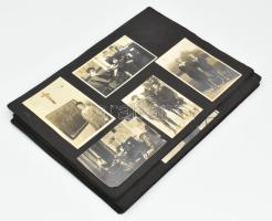 cca 1915-1936 IV. Károly magyar királyt és fiát, Habsburg Ottót bemutató fotóalbum, főként beragaszt...