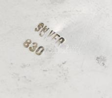 Ezüst(Ag) fűszertartó, jelzett, 12×8,5 cm, nettó: 51,9 g