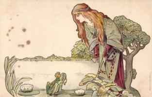 1899 Fairy-tales Sleeping-Beauty Art-Nouveau Litho