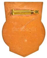 NDK DN "A munkások és a gazdálkodók védelmében - I" zománcozott bronz jelvény (34x42mm) T:...