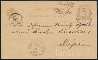 1884 2kr díjjegyes levelezőlap ÖTVÖS-KÓNYI - Pápa