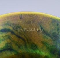 Zsolnay márványozott eozin váza. Márványozott eozin mázakkal festett korongozott porcelánfajansz, cc...