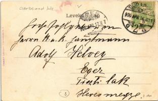 1906 Budapest V. Gizella tér (ma Vörösmarty tér), Takarékpénztár, Pesti Magyar Kereskedelmi Bank, lo...