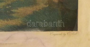 George Morland (1763-1804) után, Edward Bell metszése és kiadása: Rókavadászat, 1800. Színezett rézm...