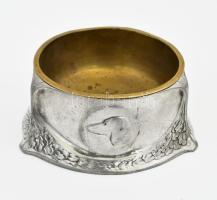 WMF art nouveau vadászmintás 3 részes dohányzó szett. Fém, bronz, jelzett. Hamuzó, gyufatartó, tálca...