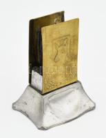 WMF art nouveau vadászmintás 3 részes dohányzó szett. Fém, bronz, jelzett. Hamuzó, gyufatartó, tálca...