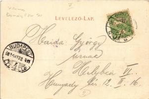 1902 Budapest V. M. kir. Tudományos Egyetem, villamos (EK)